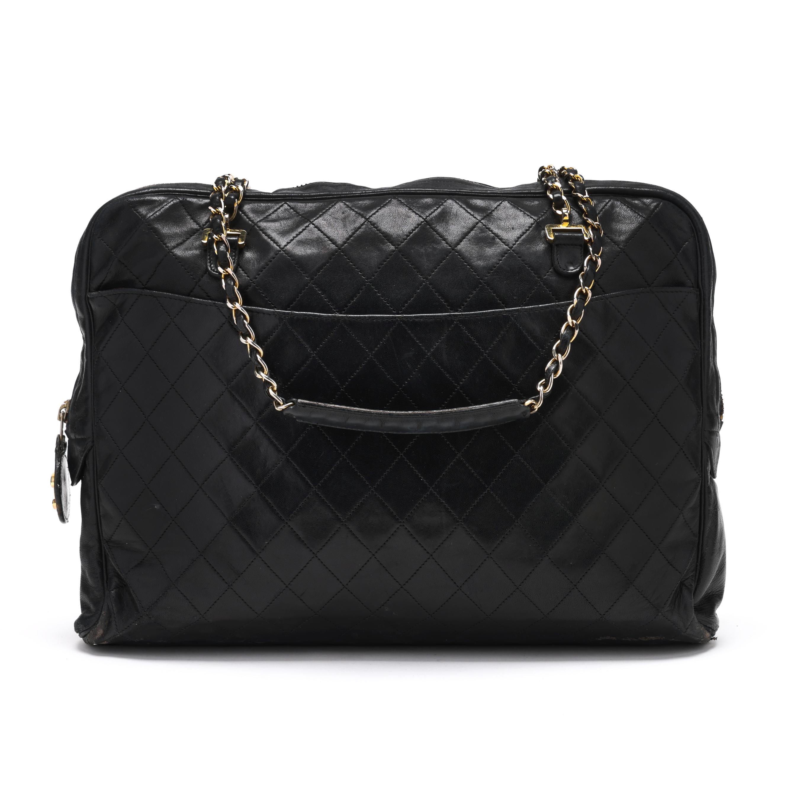 Black Quilted Leather Shoulder Bag, Chanel (Lot 8261 - Estate