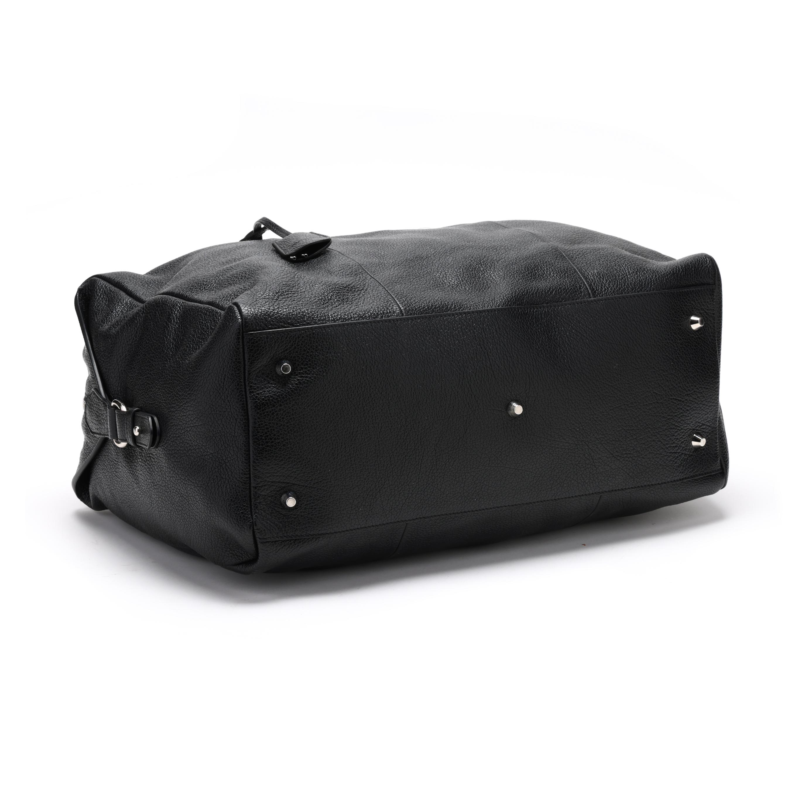 Black Pebbled Leather Duffle Bag, Alexander McQueen (Lot 8268