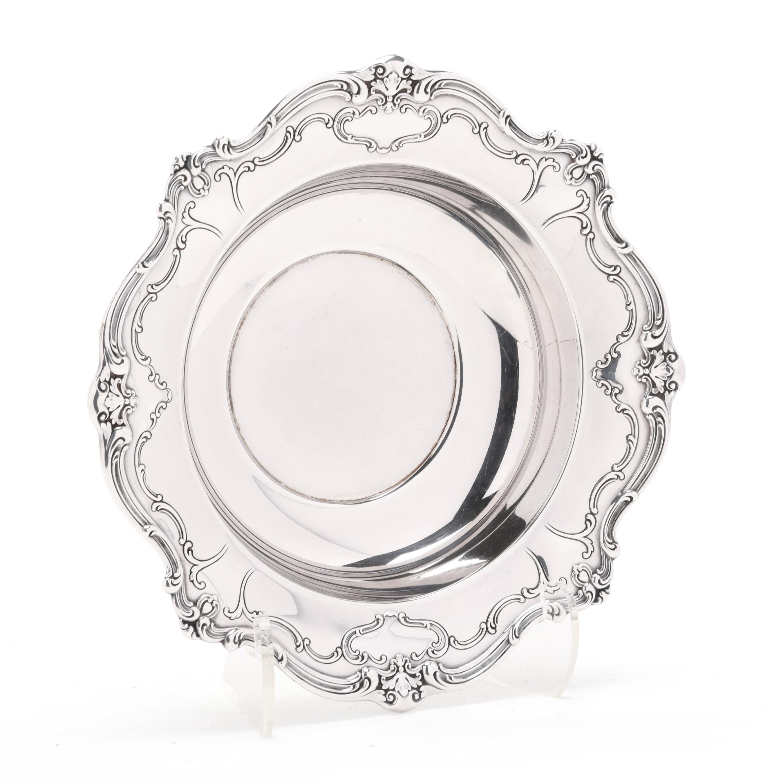 Sterling 刻印　ゴーハム　銀製　食台　360g 東S8-0520☆2F Gorham Chantilly Sterling Silver Vegetable Bowl (Lot 9257 - Fine