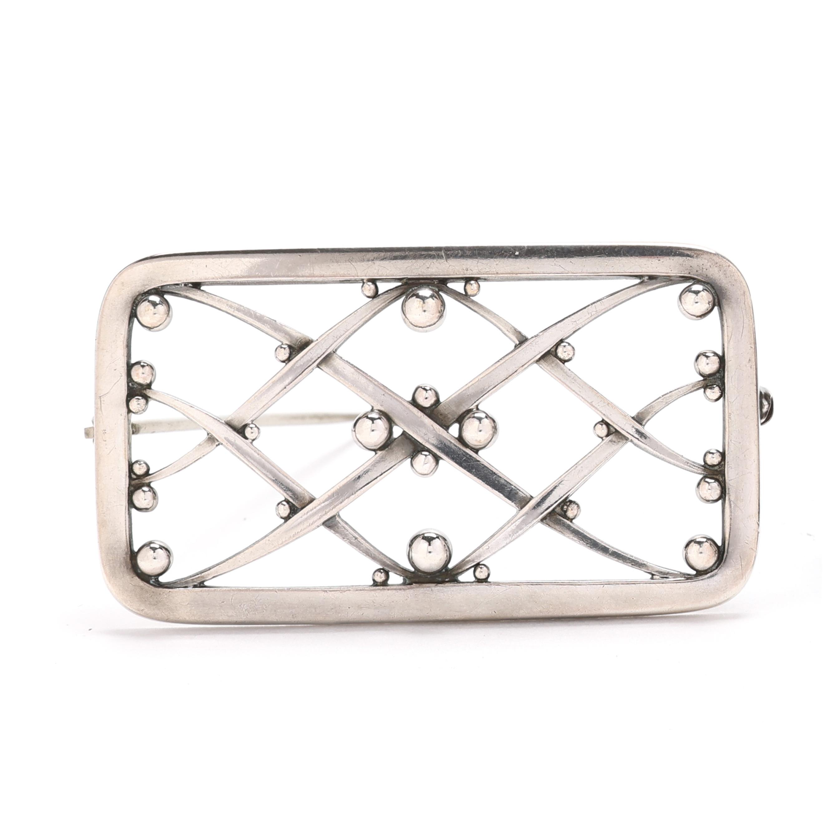 Silver Bracelet and Brooch, Georg Jensen (Lot 8201 - Estate