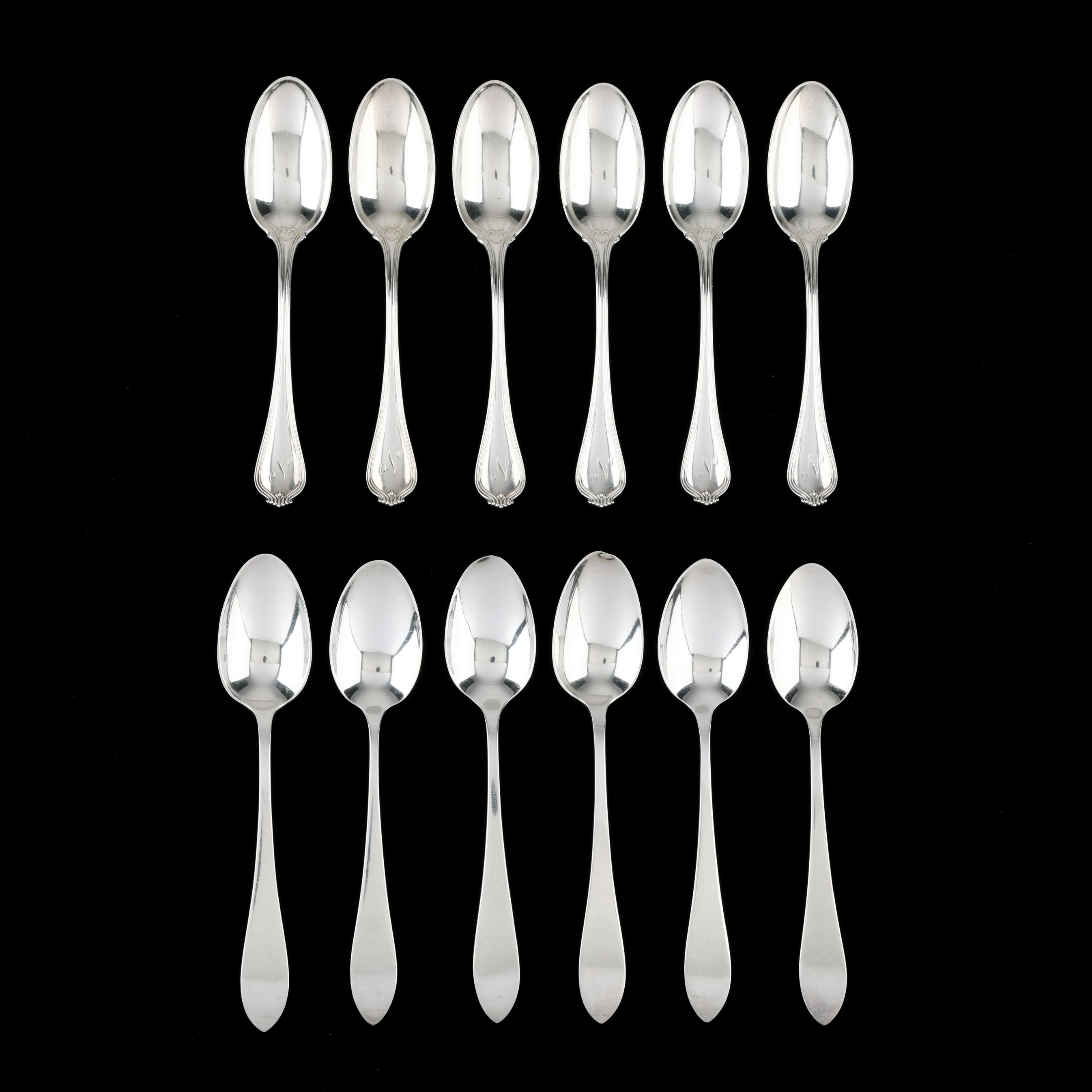 Twelve Sterling Silver Teaspoons (Lot 9357 - Fine Silver