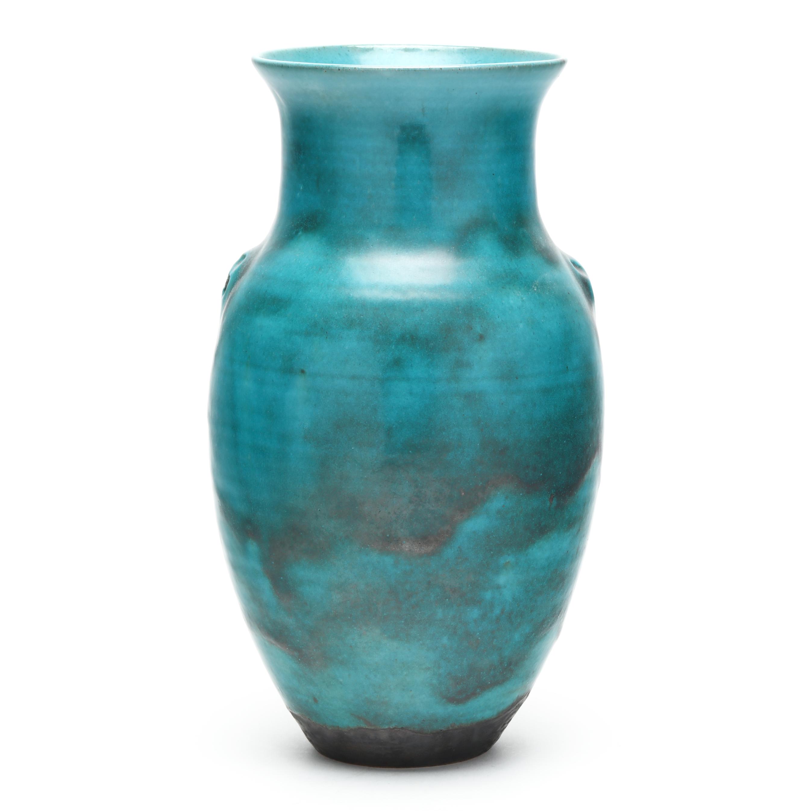 Ben Owen III (Seagrove, NC, b. 1968), Chinese Blue Dogwood Vase