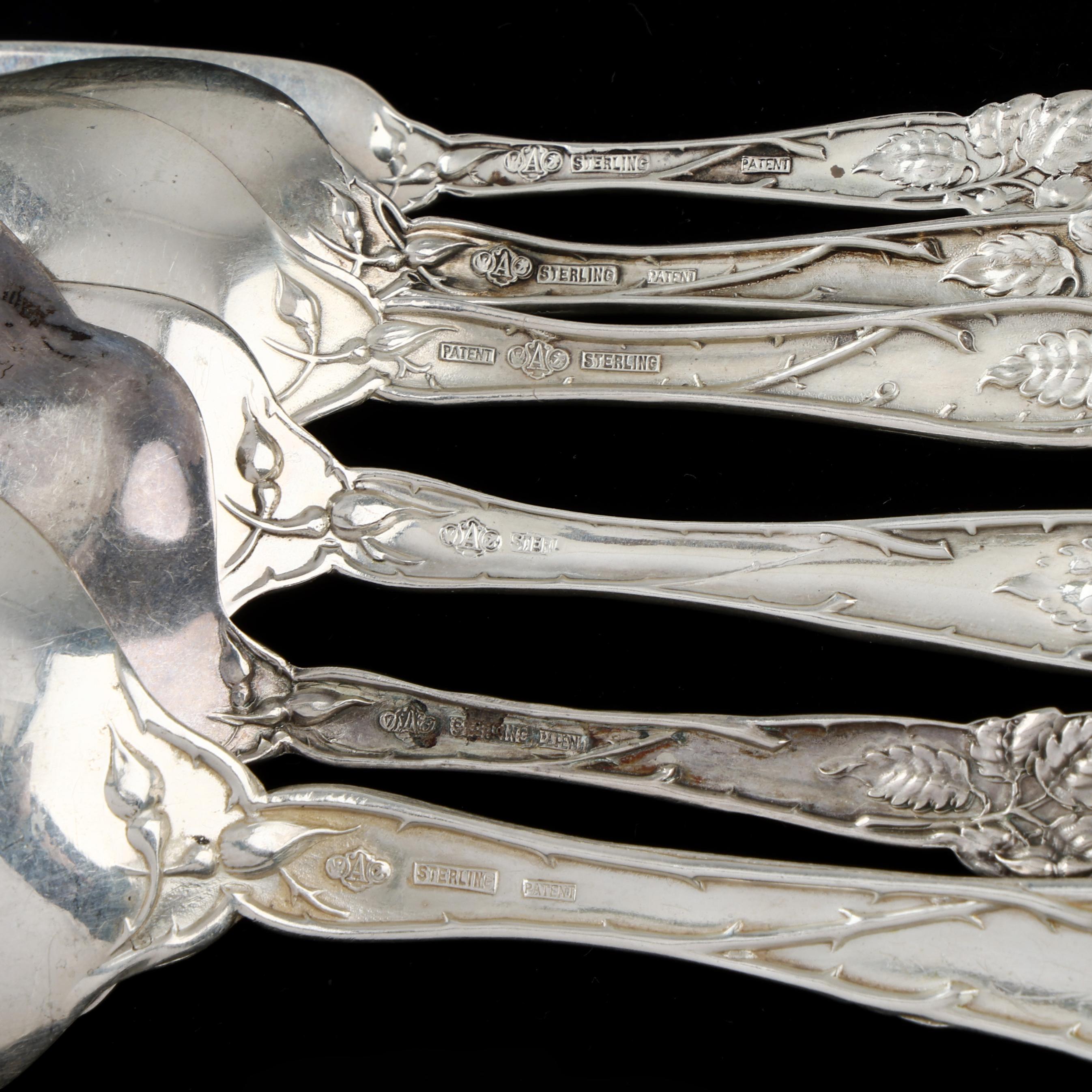Collection of Alvin Bridal Rose Sterling Silver Flatware (Lot 9329