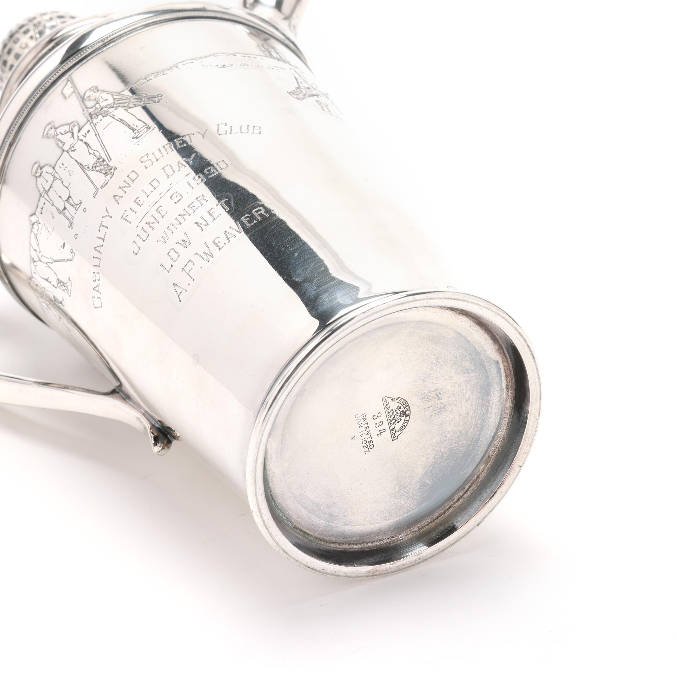 Meriden Silverplate Co., Golf Trophy Cocktail Shaker (Lot 6100
