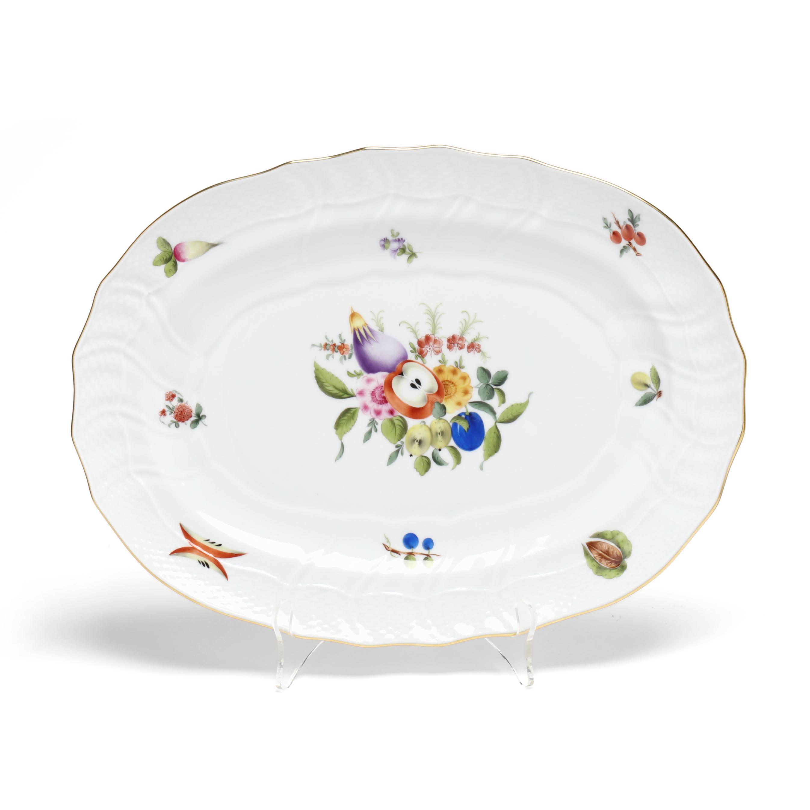 Herend, Two Fruits and Flowers Oval Serving Platters (Lot 5420