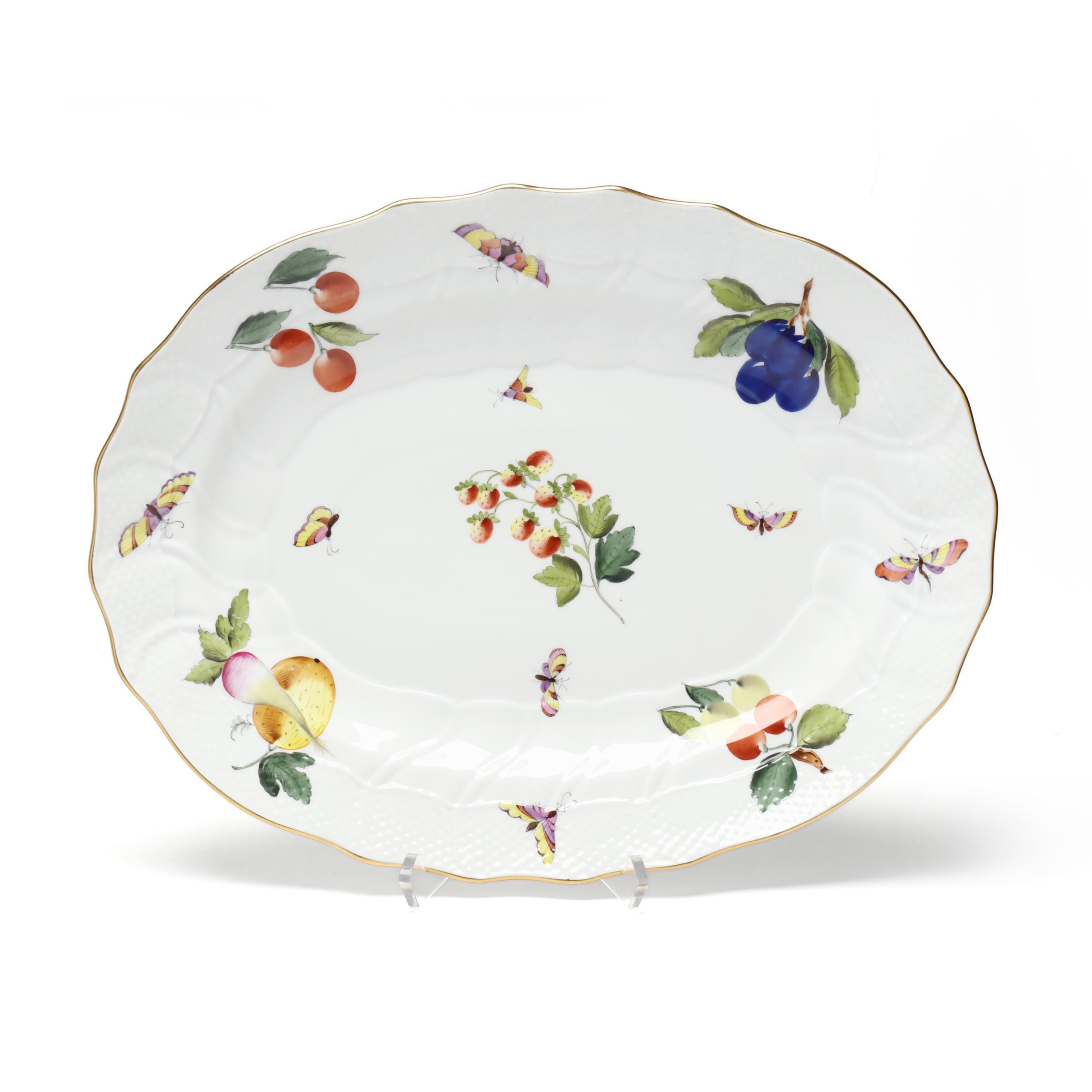 Herend, Two Fruits and Flowers Oval Serving Platters (Lot 5420