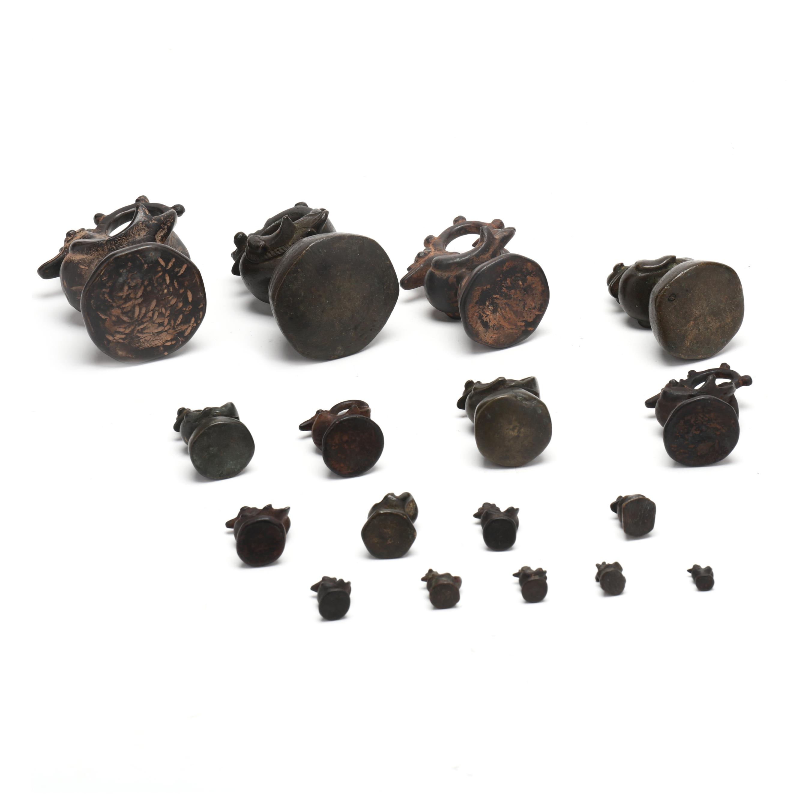 A Set of Seventeen (17) Bronze Opium Weights (Lot 5029 - September