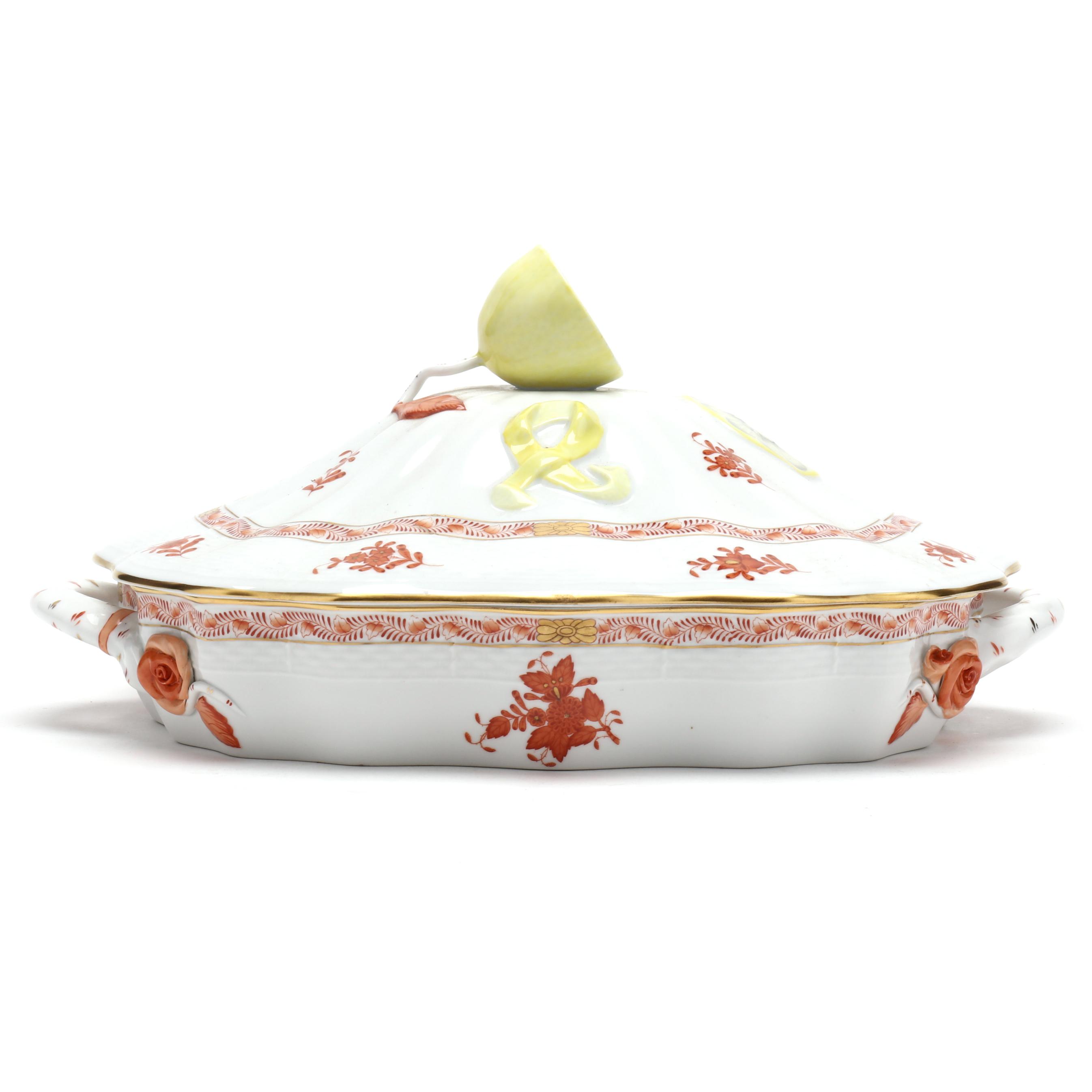 Herend Chinese Bouquet Rust Covered Vegetable Dish (Lot 4392