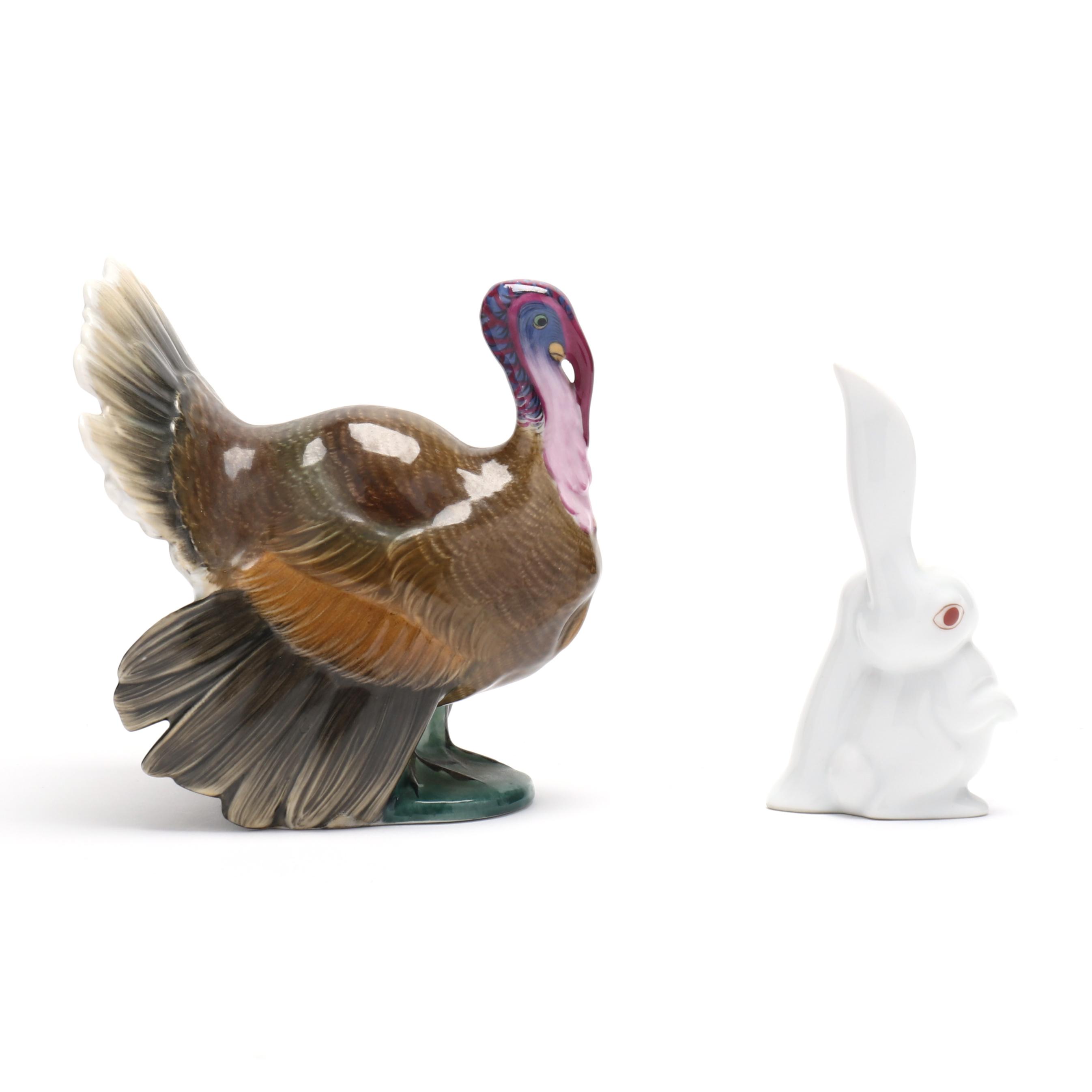 Two Herend Natural Animals (Lot 4383 - October Estate AuctionOct