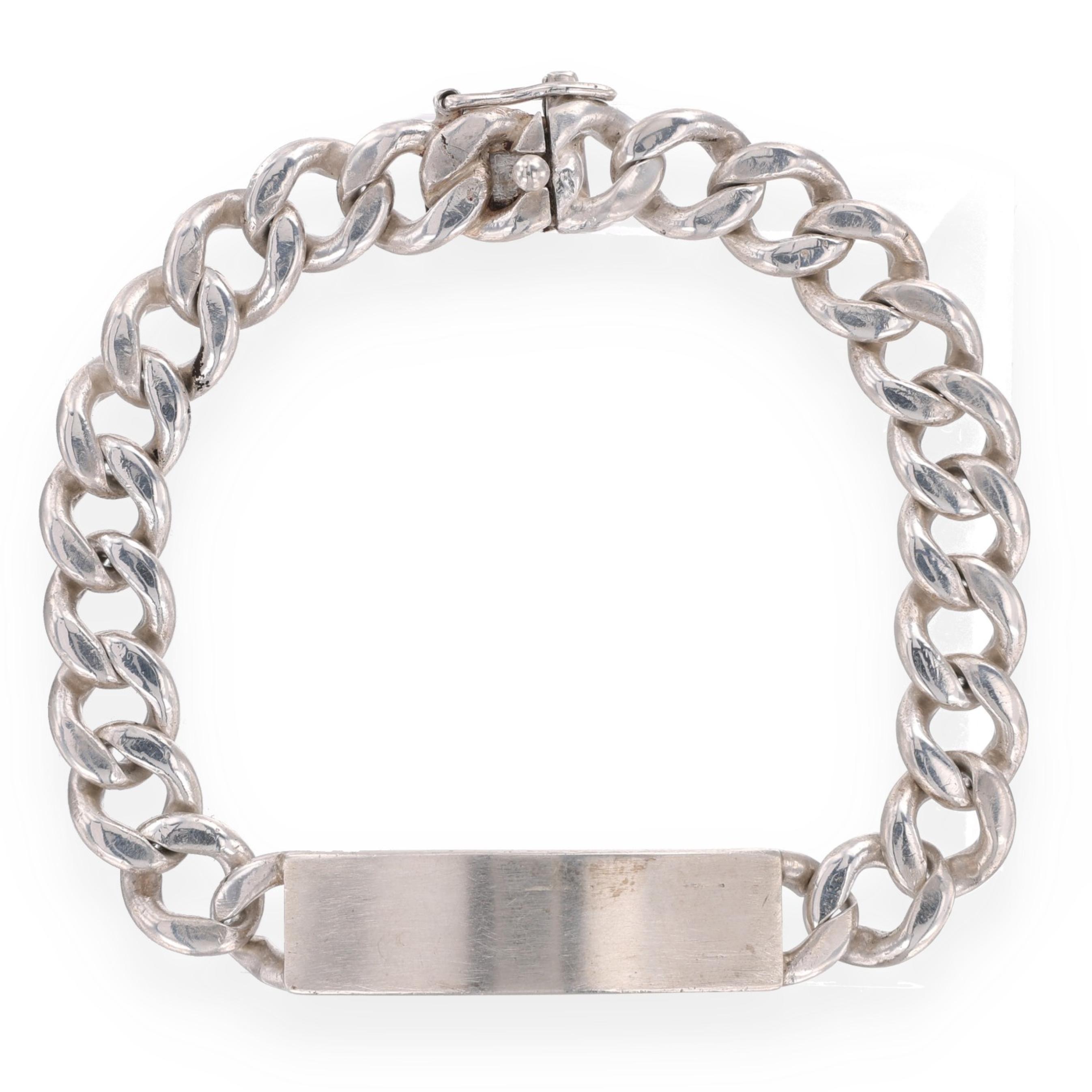 Silver ID Bracelet, Napier (Lot 9215 - Estate Jewelry & Luxury