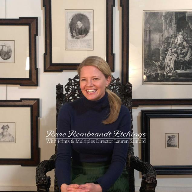 Rare Rembrandt Etchings with Prints & Multiples Director Lauren Sanford