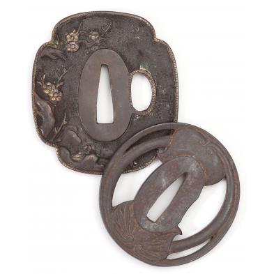 two-antique-japanese-samurai-sword-tsuba