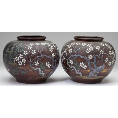 pair-of-japanese-enameled-copper-jars