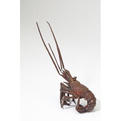 japanese-articulated-copper-lobster-okimono