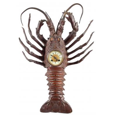 antique-bronze-lobster-wall-clock