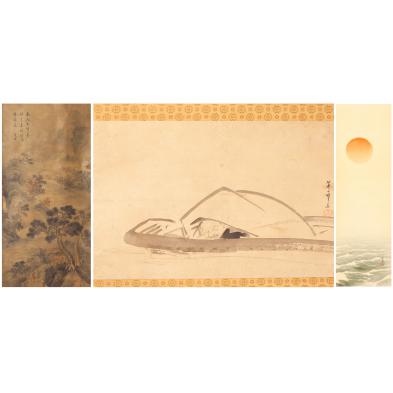 three-chinese-scroll-paintings