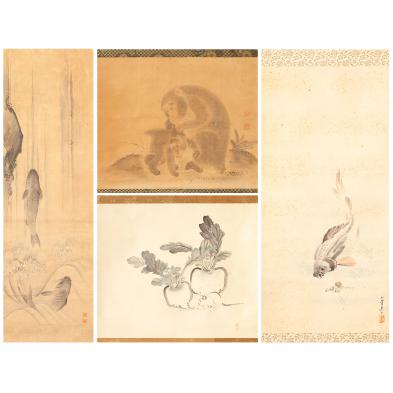 four-chinese-scroll-paintings