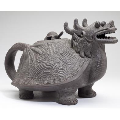 large-chinese-archaic-style-yixing-teapot