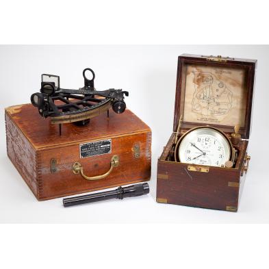 two-wwii-u-s-navy-navigational-instruments