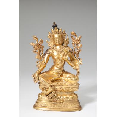 chinese-gilt-bronze-seated-bodhisattva