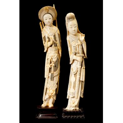 two-chinese-ivory-figures-of-female-warriors