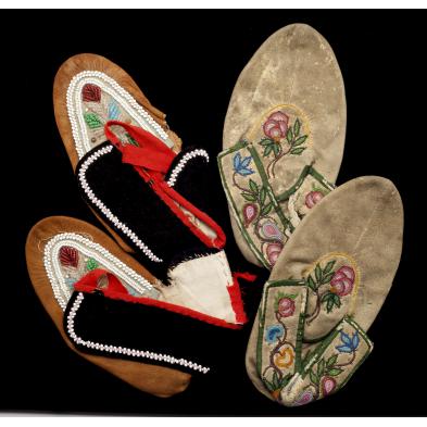two-pairs-of-american-indian-beadwork-moccasins