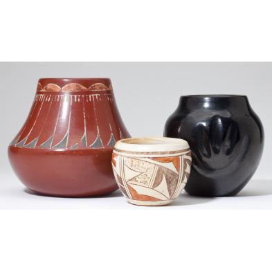 three-vintage-20th-century-pueblo-ceramics