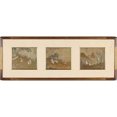chinese-silk-triptych-painting