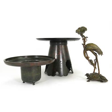 japanese-bronze-ikebana-and-candlestick