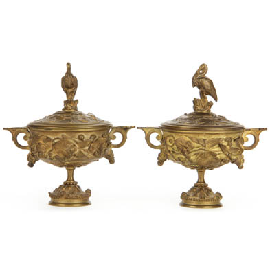 pair-of-french-gilt-metal-covered-urns