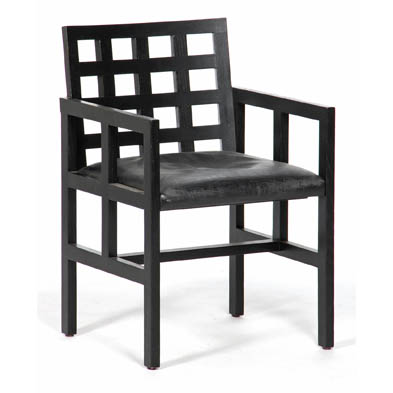ward-bennett-ebonized-arm-chair