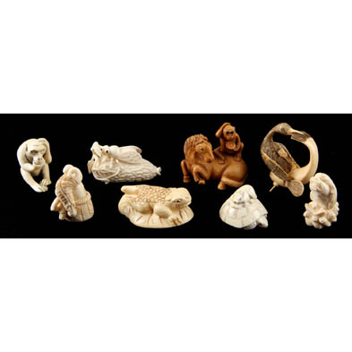 group-of-eight-japanese-animal-netsuke