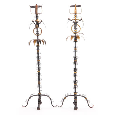 pair-of-spanish-iron-torchieres