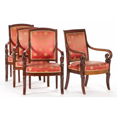 four-neoclassical-arm-chairs