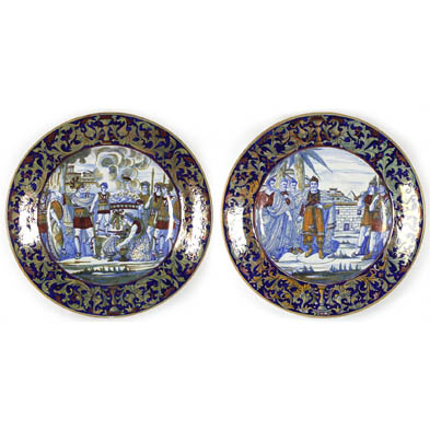 pair-of-italian-faience-chargers