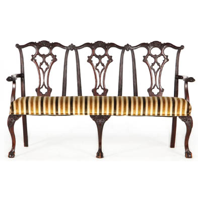 chippendale-style-triple-back-settee