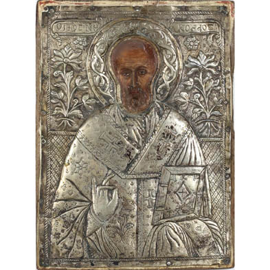 greek-icon-of-st-nicholas-behind-silver-riza