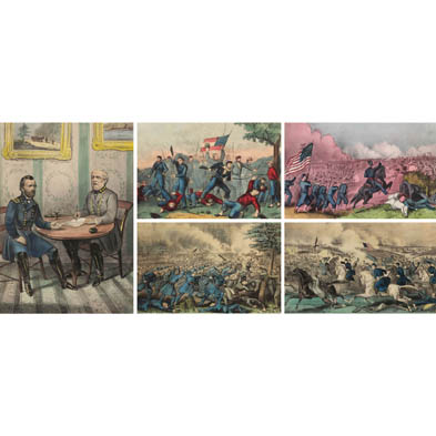 five-original-period-civil-war-lithographs