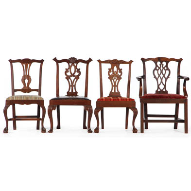 four-chippendale-style-chairs