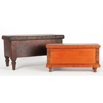 two-american-miniature-blanket-chests
