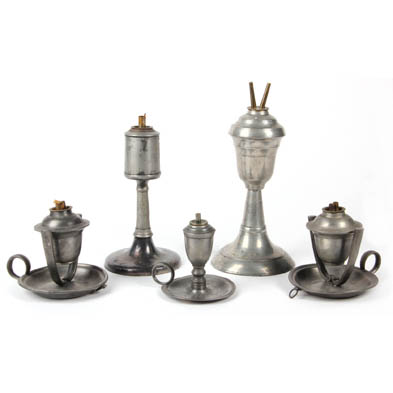 five-antique-pewter-fluid-lamps