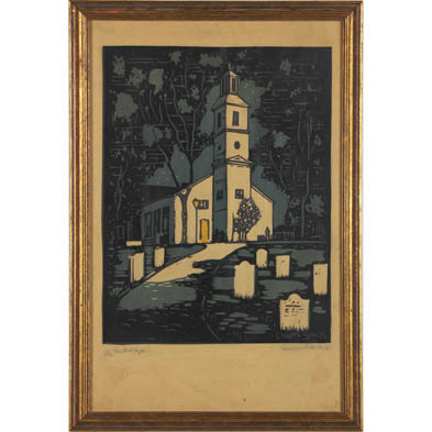 charles-smith-va-1893-1987-old-church-at-night