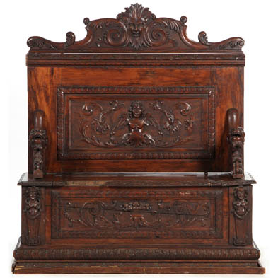 continental-carved-hall-bench