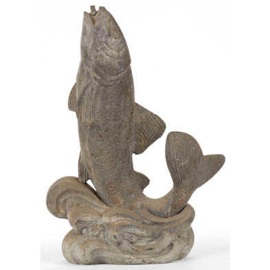 cast-lead-fish-fountain-spout