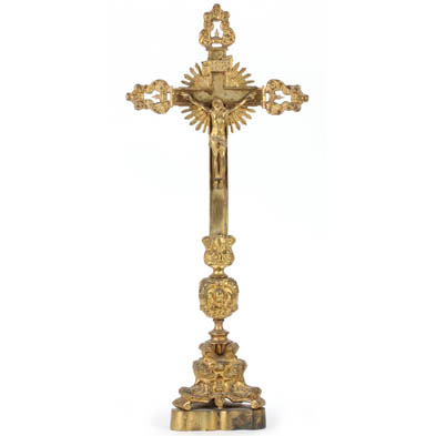 continental-gilt-brass-crucifix