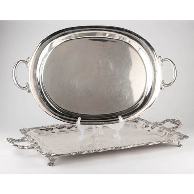 two-silverplate-serving-trays