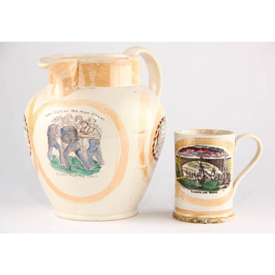 english-yellow-lustreware-pitcher-and-frog-mug