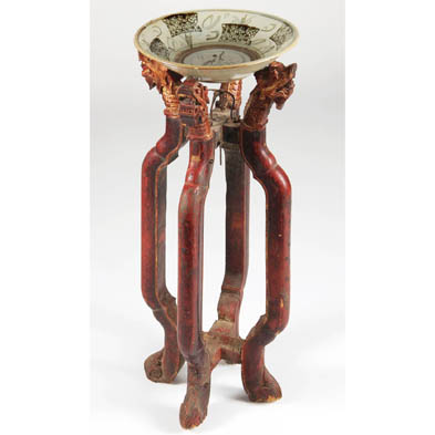 chinese-red-lacquer-stand-with-swato-ware-plate