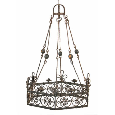 antique-wrought-iron-chandelier