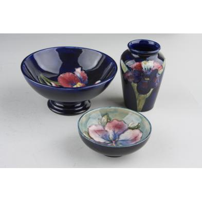 two-moorcroft-pottery-bowls-and-one-vase